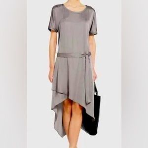 BCBG MAX AZRIA Taupe ANGELIKA CINDER HIGH-LOW DRESS Size S